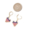 Heart Glass Seed Beaded Leverback Earrings EJEW-MZ00692-4