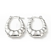 304 Stainless Steel Teardrop Hoop Earrings for Women EJEW-G293-12P-1