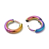 Ion Plating(IP) Titanium Alloy Huggie Hoop Earrings for Women EJEW-A100-01F-RC-2