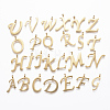 304 Stainless Steel Alphabet Pendants STAS-F129-G-1