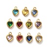 304 Stainless Steel Rhinestone Pendants STAS-B084-01G-1