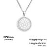 Stainless Steel Crystal Rhinestone Witchcraft Moon Phases Star of David Pendant Necklaces FS-WGE09DF-03-1
