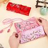   2Pcs 2 Colors Embroidery Silk Roll Bags ABAG-PH0001-26-2