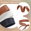 3Pcs 3 Colors Bowknot PU Leather Wrap Around Waist Bands AJEW-CL0003-46-7