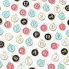104Pcs 4 Colors Initial Letter A~Z Alphabet Enamel Charms ENAM-FS0003-90-2