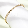3MM 304 Stainless Steel Twisted Oval Link Chain Bracelets for Man and Women SA-CBAB767-17A-G-3
