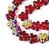 Transparency Electroplate Glass Beads Strands GLAA-T023-38A-02-3