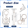 10Pcs Alloy Keychain Clasps KEYC-SC0001-79C-2