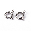 304 Stainless Steel Smooth Surface Spring Ring Clasps STAS-D149-03-1