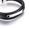 Leather Cord Multi-strand Bracelets BJEW-G603-35P-2
