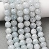 Natural Aquamarine Beads Strands G-R446-8mm-04-02-1