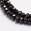 Natural Black Spinel Beads Beads Strands G-F460-19-3