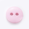 2-Hole Flat Round Resin Sewing Buttons for Costume Design BUTT-E119-14L-16-1