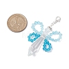 Angel Glass Pendant Decorations HJEW-TA00267-01-3