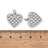 SHEGRACE Brass Micro Pave Clear Cubic Zirconia Pendants XGRQ2C704-412P-3
