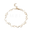 Ion Plating(IP) 304 Stainless Steel Star & Moon Link Chain Anklets for Men Women LS-STAS-B039-15G-1