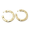 C-Shaped Brass Stud Earrings EJEW-K309-19G-4