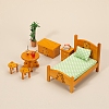 6Pcs Bear Theme Wood Bed Drawer Table Stool Miniature Ornaments PW-WG83234-02-2