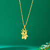 304 Stainless Steel Christmas Pendant Necklaces for Women FS-WGF0E06-03-1