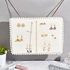 Rectangle Linen Earrings Hanging Display Stands EDIS-WH0022-12A-4