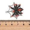 Halloween 201 Stainless Steel & Glass Seed Beaded Pendants PALLOY-MZ01397-3