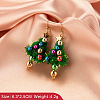 Alloy Enamel Dangle Earrings FS-WG66691-08-1