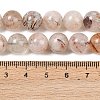 Natural Black Gold Rutilated Quartz Beads Strands G-P596-10mm-02-5