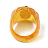 Candy Color Oval Acrylic Ring RJEW-S045-131-4