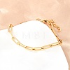304 Stainless Steel Link Paperclip Chain Bracelet & Necklace Jewelry Sets SJEW-L199-05G-3