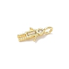 Brass Micro Pave Cubic Zirconia Pendants ZIRC-I356-17G-A07-2