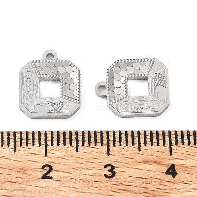 Rhodium Plated 925 Sterling Silver Charms STER-C003-04P-1