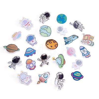Yilisi 24Pcs 24 Style Plastic Brooch for Backpack Clothes JEWB-YS0001-05-1
