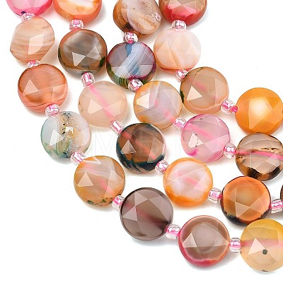 Natural Fire Crackle Agate Beads Strands G-C116-A192-01-1