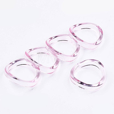 Transparent Acrylic Finger Rings RJEW-T010-01C-1