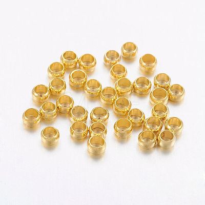 Brass Crimp Beads LS-X-KK-L022-G-1