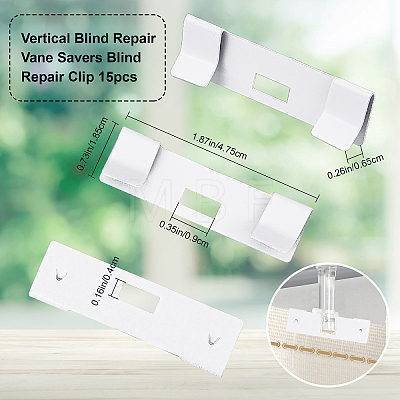15Pcs Vertical Blind Repair Vane Savers FIND-CP0001-11-1