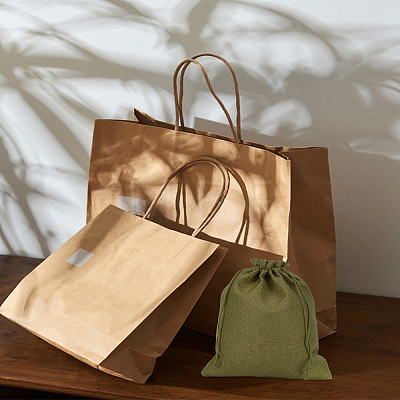 Linen Cloth Drawstring Pouches AJEW-WH0816-142-1