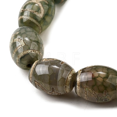 Tibetan Style dZi Beads Strands G-S389-A07-1