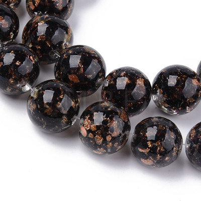 Handmade Gold Sand Lampwork Beads LAMP-S194-008C-09-1