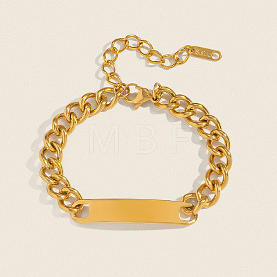 304 Stainless Steel ID Bracelets JU2889-1-1