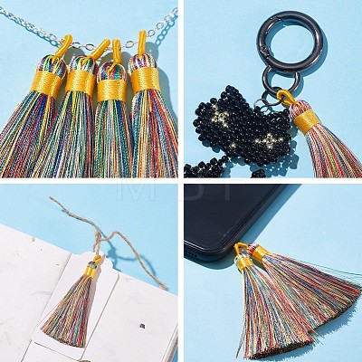 Polyester Tassel Big Pendants Decoration AJEW-S059-11-1