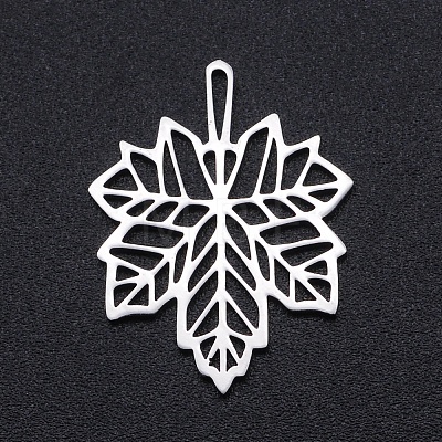 Non-Tarnish Autumn Theme 201 Stainless Steel Filigree Joiners Links STAS-S105-JN888-1-1
