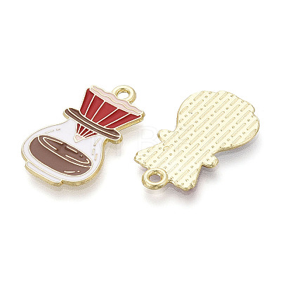 Alloy and Enamel Pendants PALLOY-T093-12G-1