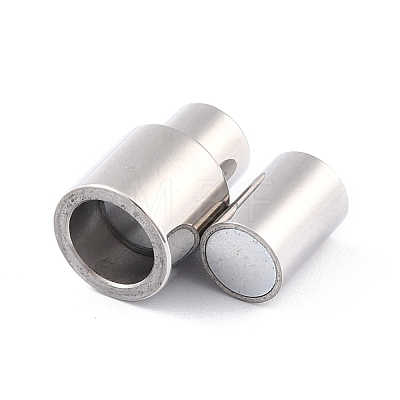 304 Stainless Steel Magnetic Clasps with Glue-in Ends STAS-F276-04P-1