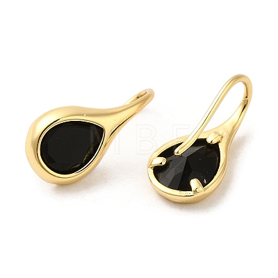 Rack Plating Real 18K Gold Plated Brass Teardrop Dangle Earrings EJEW-B034-03G-1