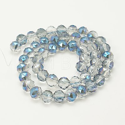 Electroplate Glass Beads Strands EGLA-J015-8mm-WLS09-1