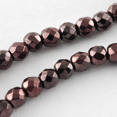 Non-magnetic Synthetic Hematite Beads Strands G-Q890-2mm-2-1
