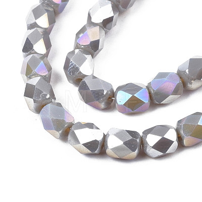 Electroplate Glass Beads Strands EGLA-N002-13-A03-1