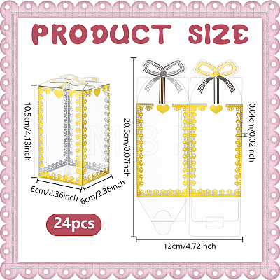 Gold Stamping Transparent PET Packaging Boxes CON-WH0816-85-1