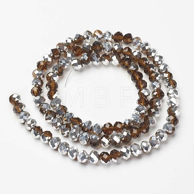 Electroplate Transparent Glass Beads Strands EGLA-A034-T6mm-M20-1